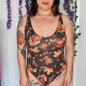 Wild Fable Vintage Floral Print Bodysuit
